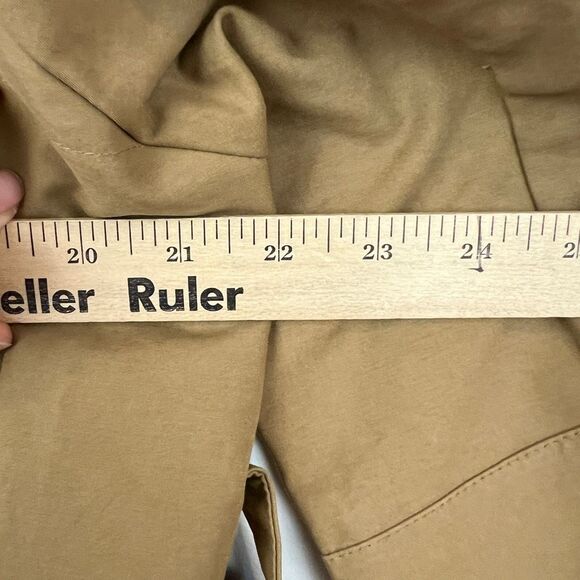 Flash Women's Size 1 US S Tan Khaki Flannel Overcoat Peacoat Jacket Korea Trench - Picture 6 of 16